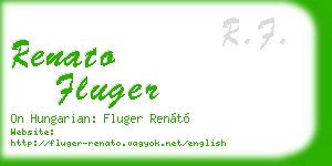 renato fluger business card