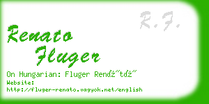 renato fluger business card